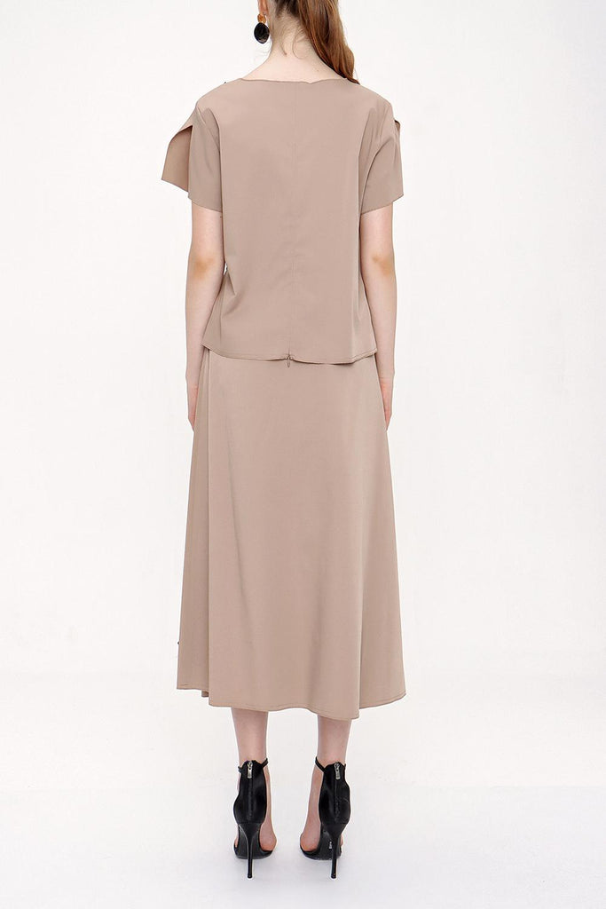 Beige Belted suit 12264