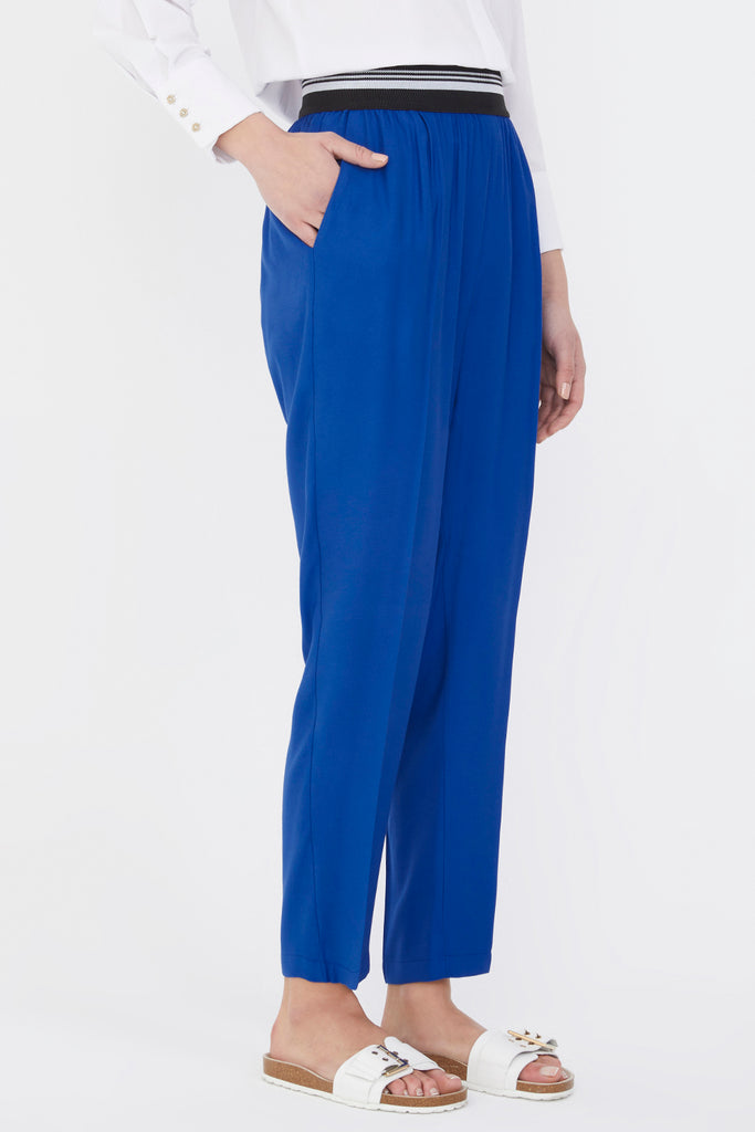 Blue Pleated waist pants 41360