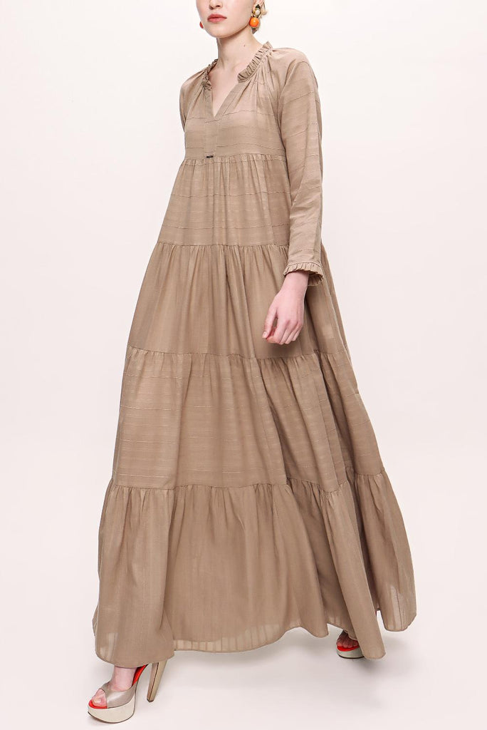 Mink Pleated long dress 92951