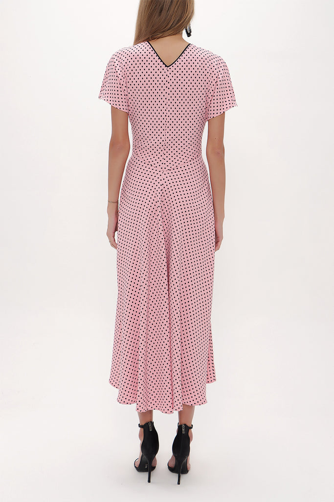 Pink Short sleeve maxi dress 92831