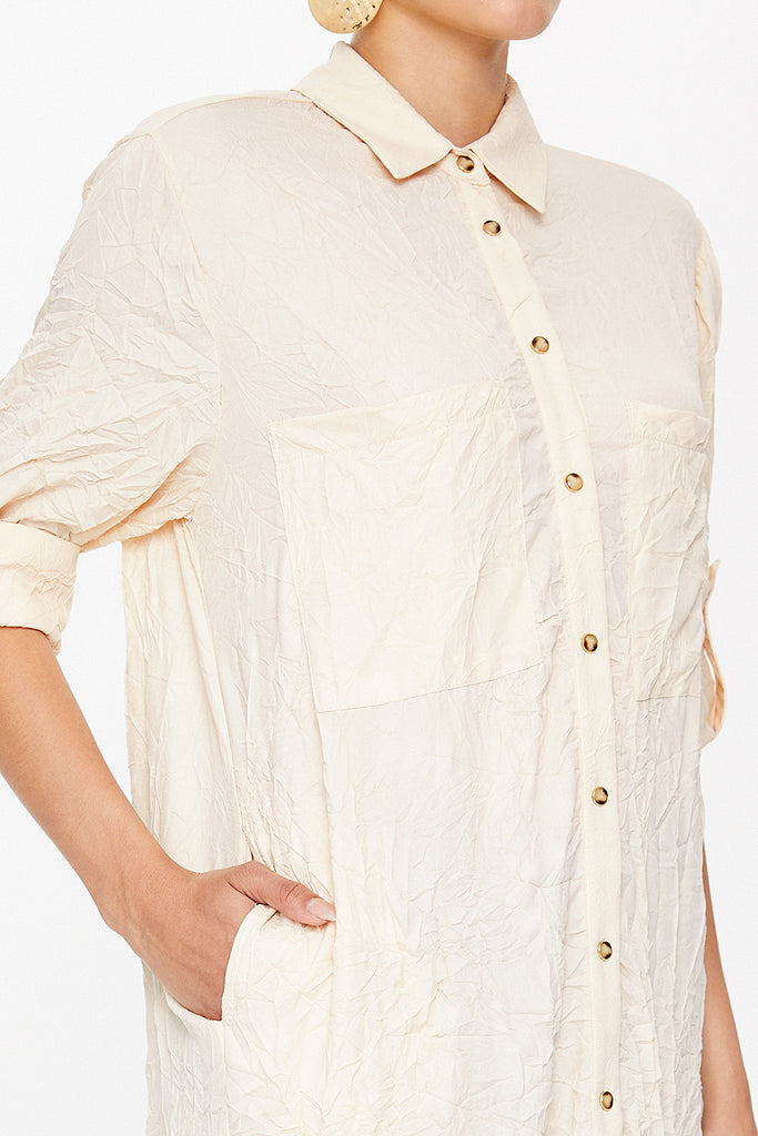 Beige Shirt dress 10728