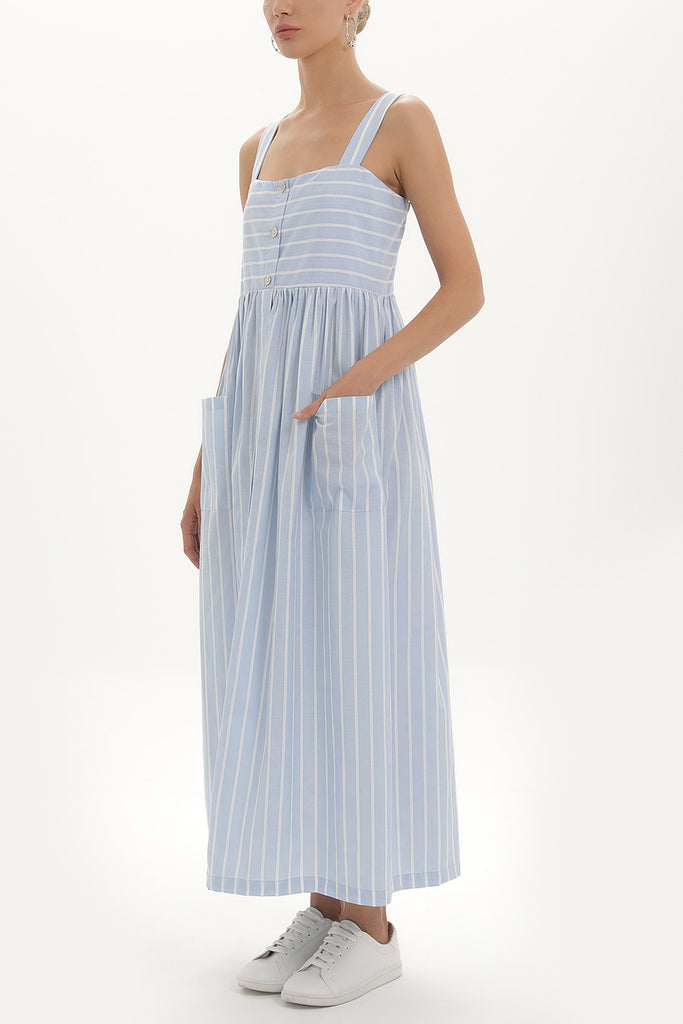 Blue Strappy  maxi dress  92374