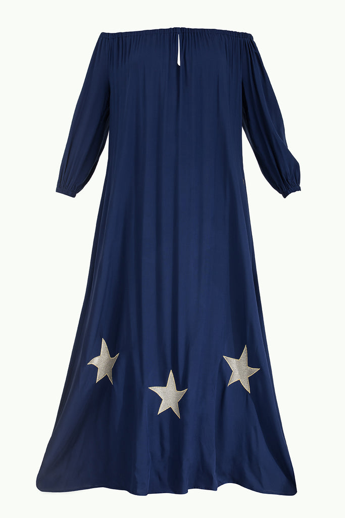 Yıldız Nakışlı Uzun Elbise 92242