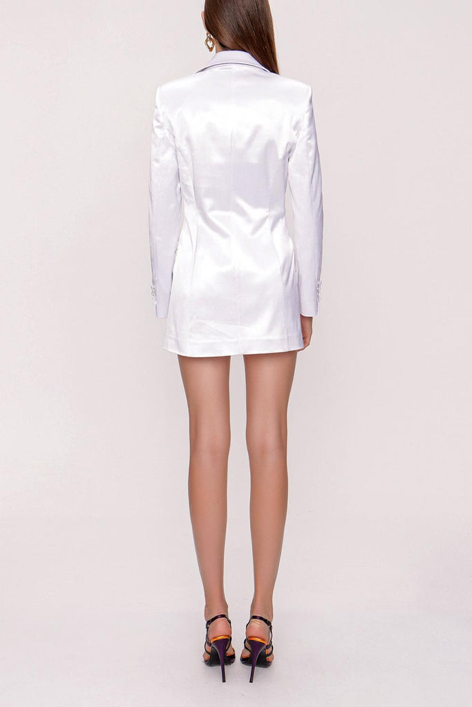 White Slim fit blazer jacket 61152